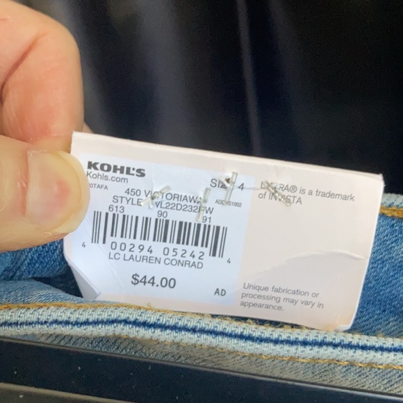 Relist6/28❌ LC Lauren Conrad super high rise cut off distressed denim short 4 - Picture 13 of 16